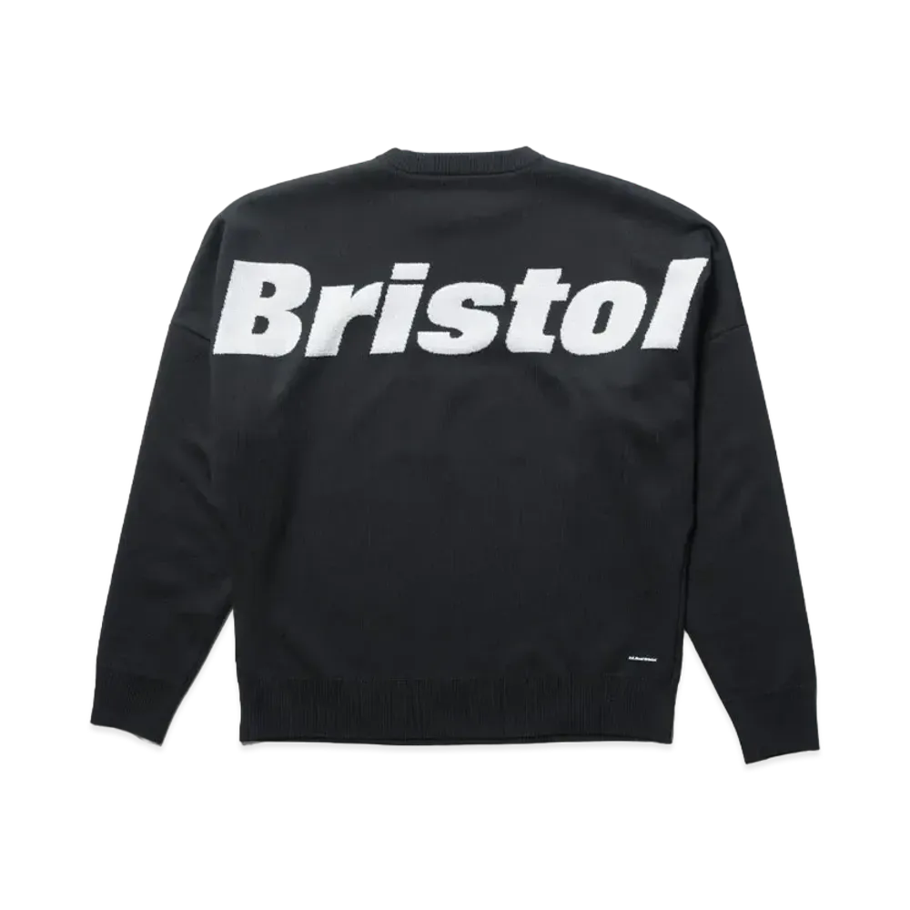 F.C.Real Bristol Big Logo Crewneck Knit "Black"