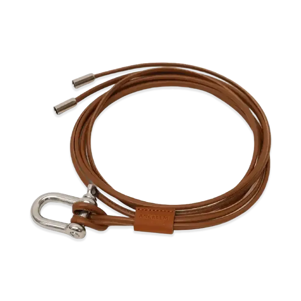 ANCELLM Leather Rope Belt "Brown"