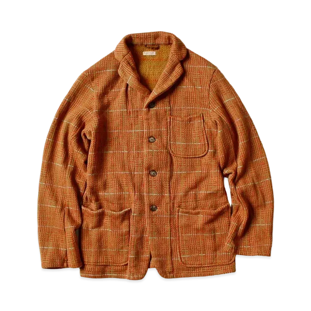 KAPITAL TWEED BACK HAIR COBY JACKET "Orange"