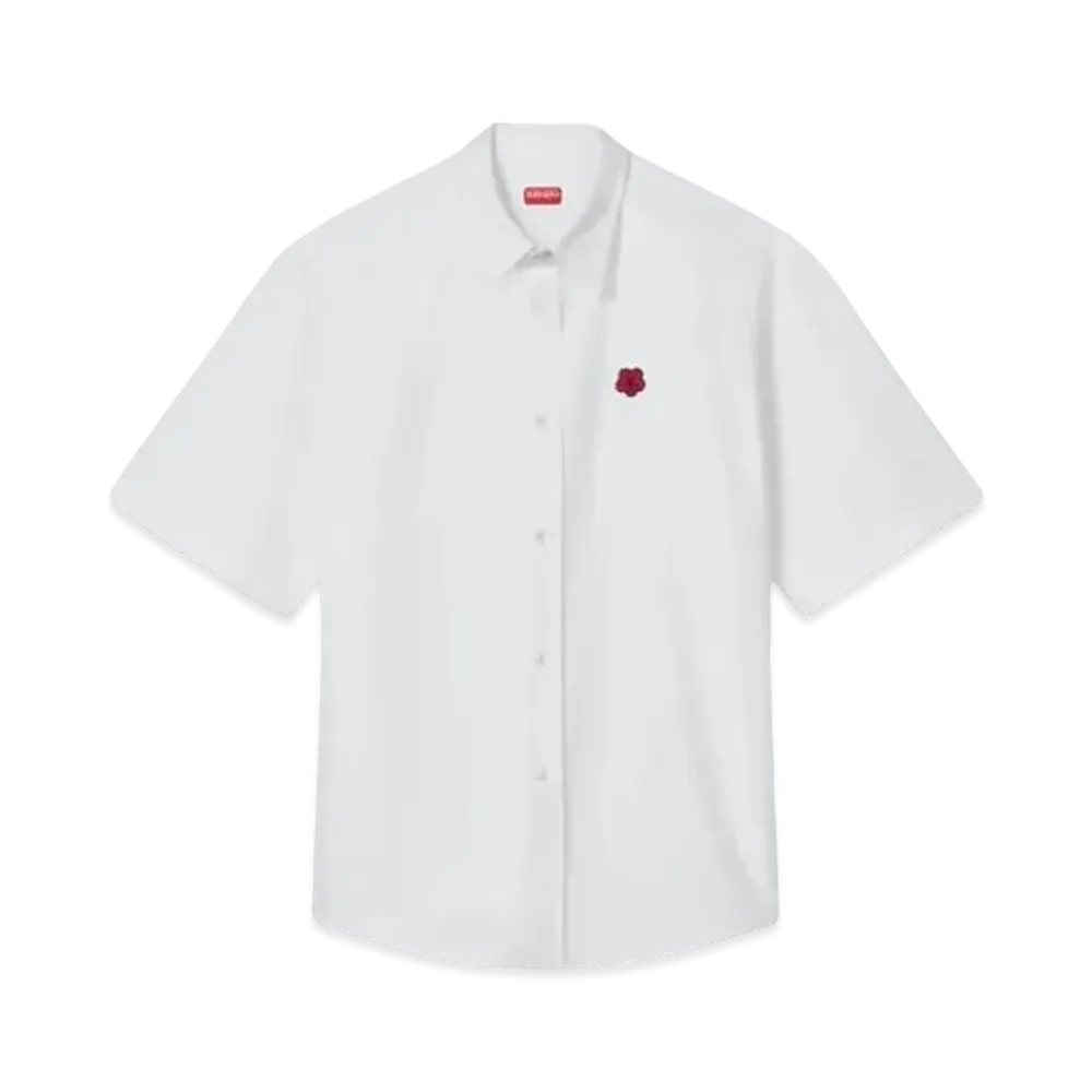 KENZO 'BOKE FLOWER' Embroidery Casual Shirt "White"