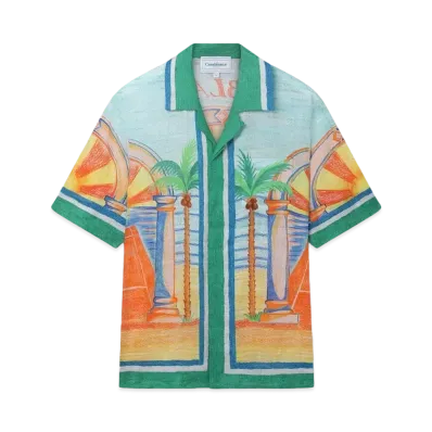 Casablanca Day of Victory Linen Shirt "Multi"