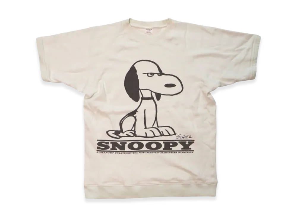 SAPEur x PEANUTS Snoopy S/S Sweat "Off White"