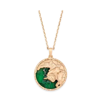 Van Cleef & Arpels Zodiaque long necklace Tauri Taurus "18K Rose gold/Aventurine"