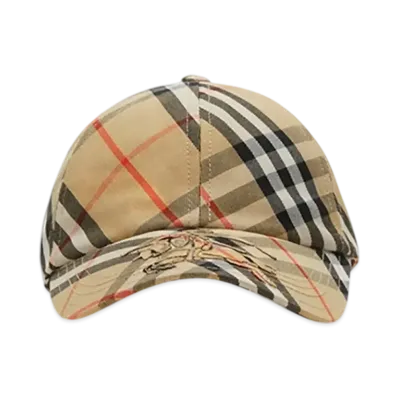 Burberry Check EKD Twill Baseball Cap "Sand"
