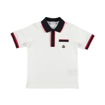 MONCLER Kids Polo Shirt "White"