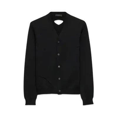PRADA Men's Wool Cardigan "Black"