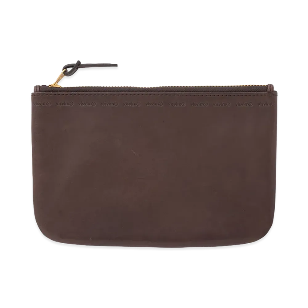 visvim Leather Travel Pouch "DK.Brown"