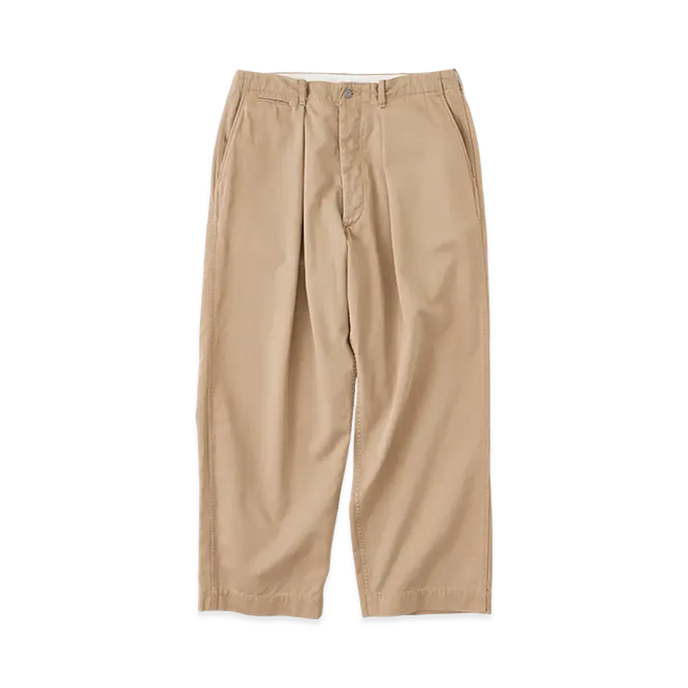 NICENESS Albarn Distressed Resized Chino Trousers "Beige"