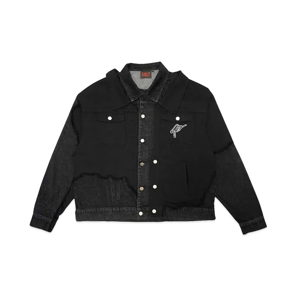 T.C.R BY TOUCHER NUOVA VISIONE CONTRAST DISTRESSED JACKET "BLACK"