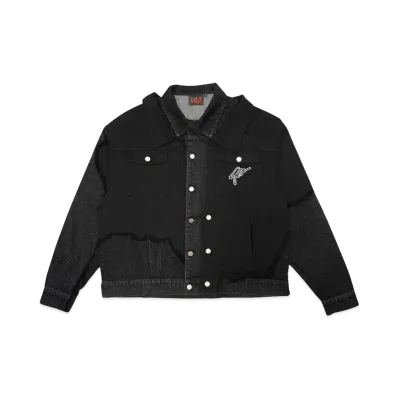 T.C.R BY TOUCHER NUOVA VISIONE CONTRAST DISTRESSED JACKET "BLACK"
