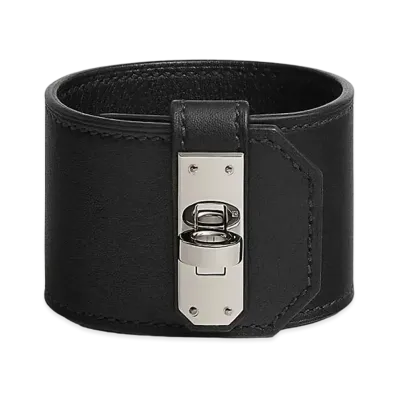 Hermes Kelly Twist Bracelet Large Model "Noir/Palladium"