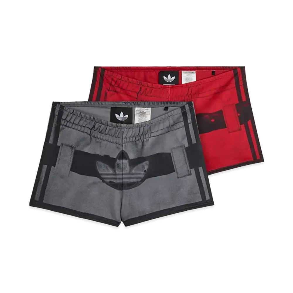 adidas x Avavav Women's Print Shorts "Better Scarlet/Grey Four"