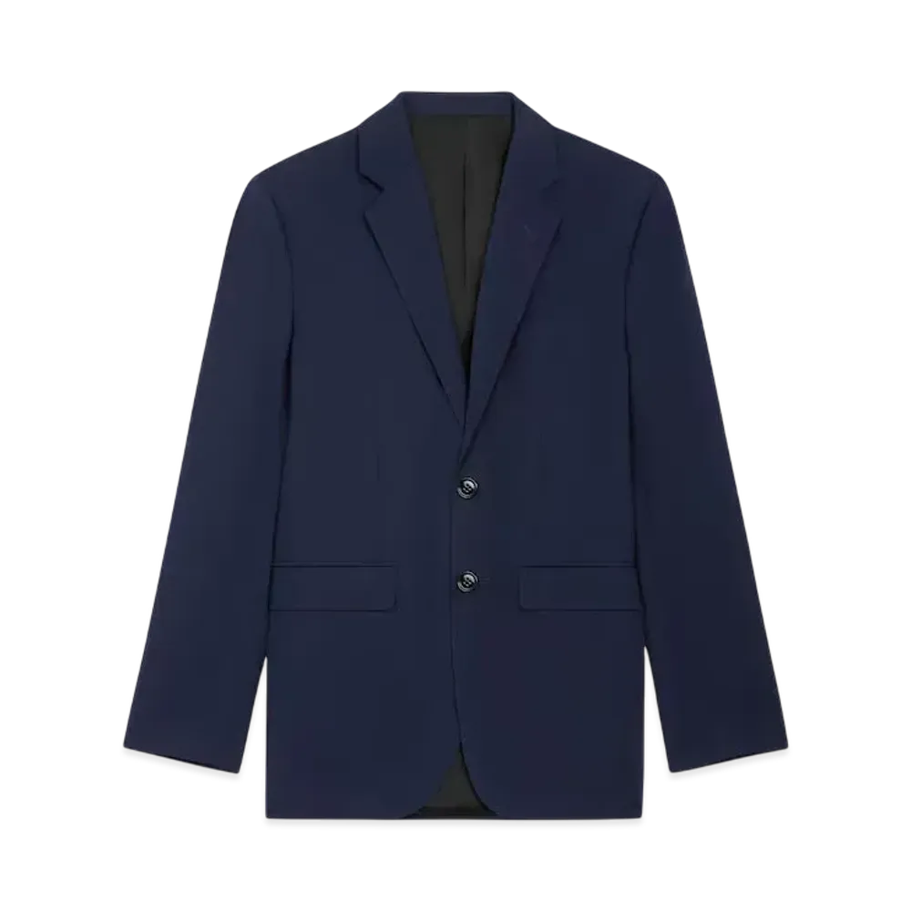 CELINE Men's Classic Jacket in Wool Gabardine "Ink"