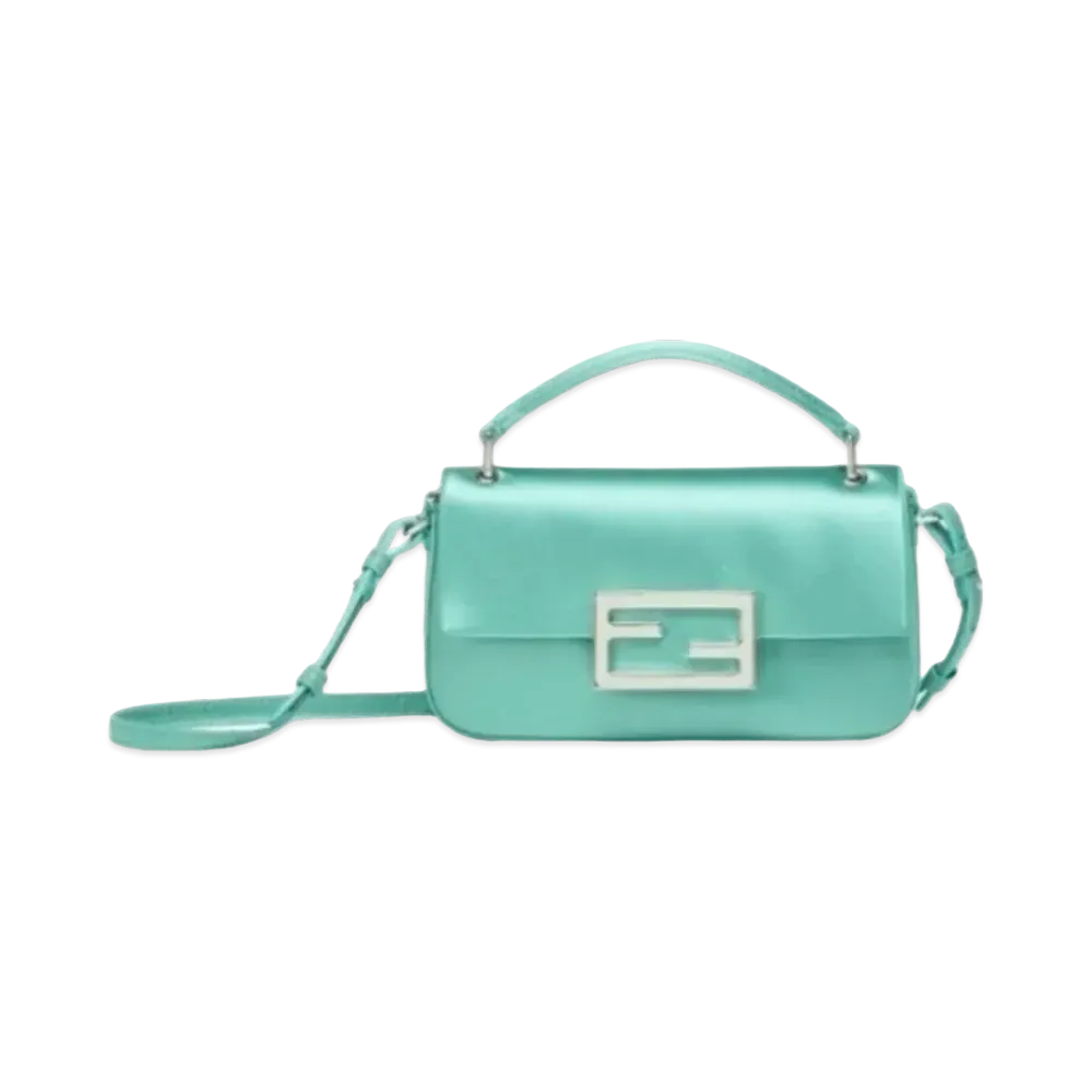 FENDI Baguette Phone Pouch Silk Pouch "Turquoise"