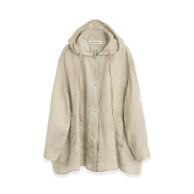 OUR LEGACY Women's Rover Shirt "Ghost Grey Wax Dipped Cupro"
