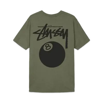 Stussy 8 Ball Pig Dyed Tee "Olive"