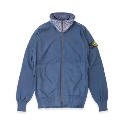 Stone Island 525B0 Full Zip Knit Cardigan - 21SS "Avio Blue"