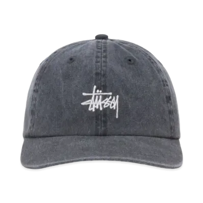 Stussy Washed Basic Low Pro Cap "Charcoal" (FA24)