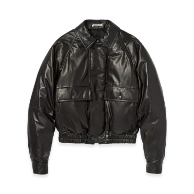 AURALEE Women's Fine Calf Leather Down Blouson "Black"