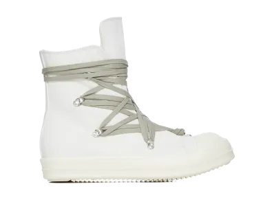 Rick Owens Women's DRKSHDW SS26 Megalace Sneaks 13oz Overdyed Denim "Cream/Milk"