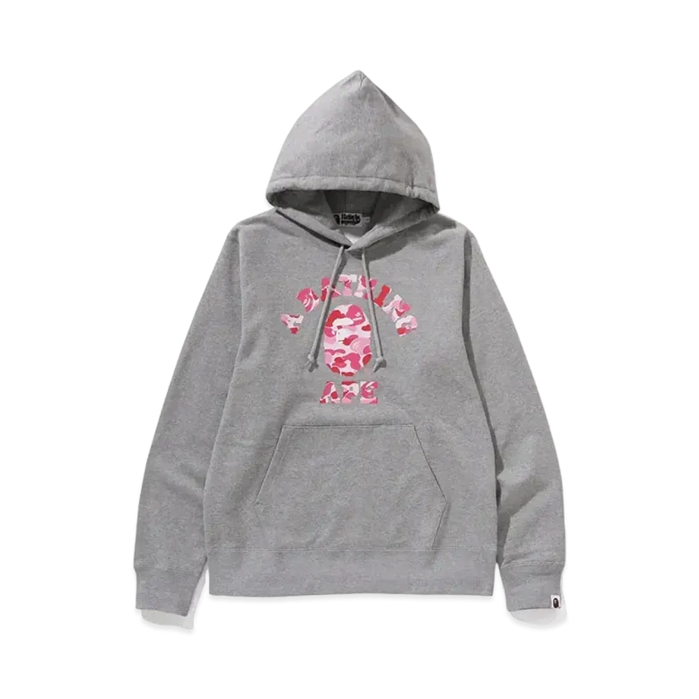 A BATHING APE ABC Camo College Pullover Hoodie "Gray"
