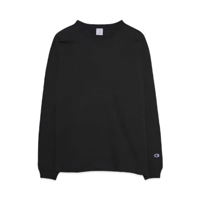 Champion T1011 LONG SLEEVE T-SHIRT(MADE IN USA) "BLACK"