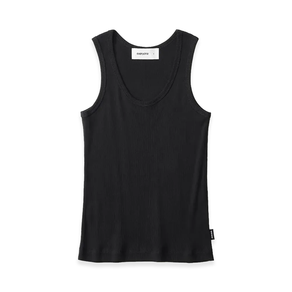 everyone Woman's 3P Rib Tank Top "Black"
