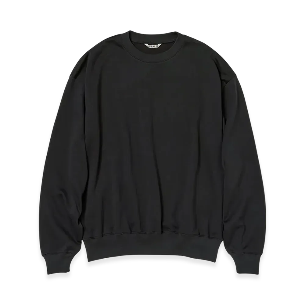 AURALEE Super High Gauge Sweat P/O "Ink Black"