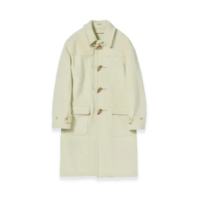 AURALEE Wool Heringbone Pile Duffle Coat 22AW "Light Yellow"