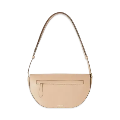 Burberry Small Leather Olympia Bag "Light Biscuit"