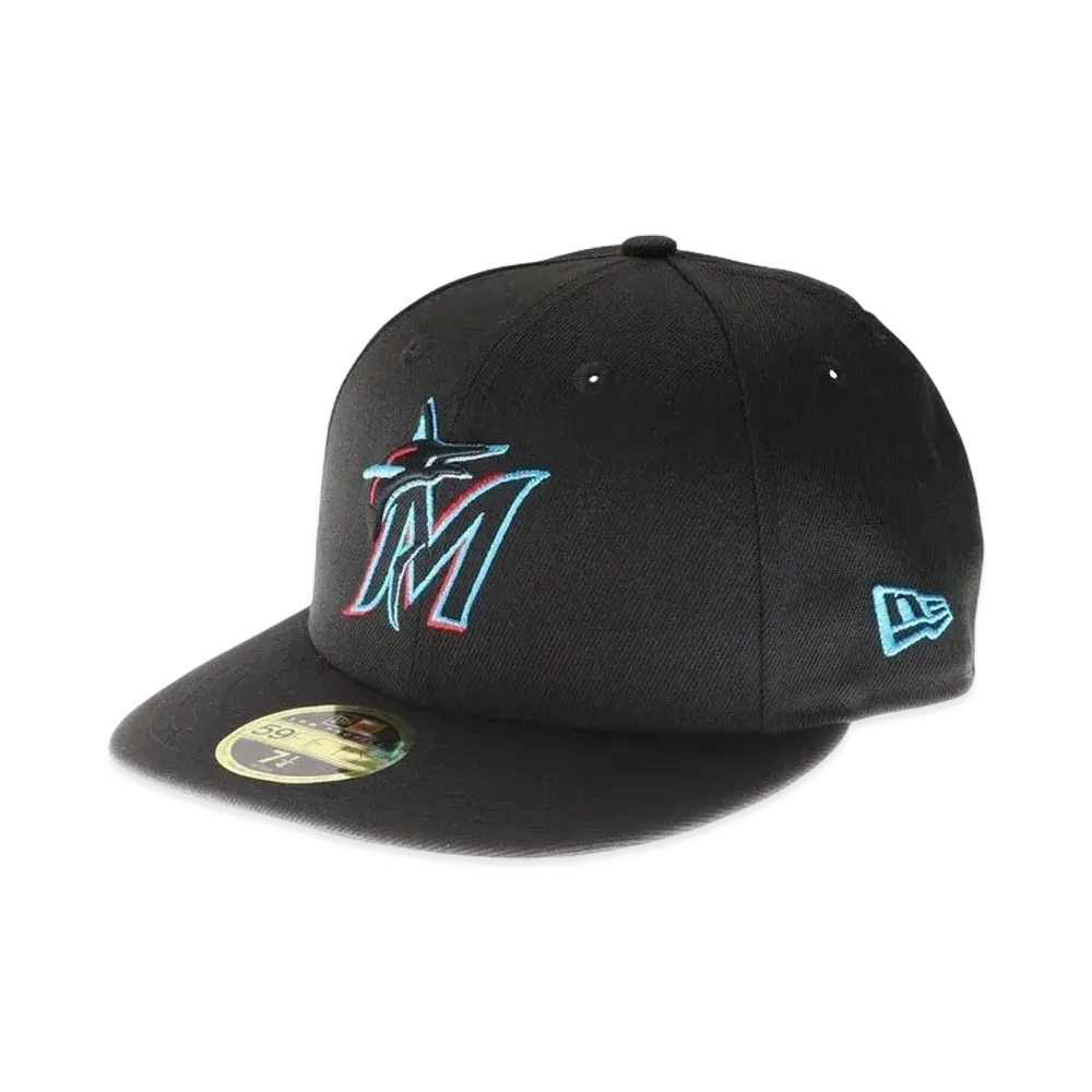 NEW ERA Marlins Authentic Low Profile Cap Game "Black"