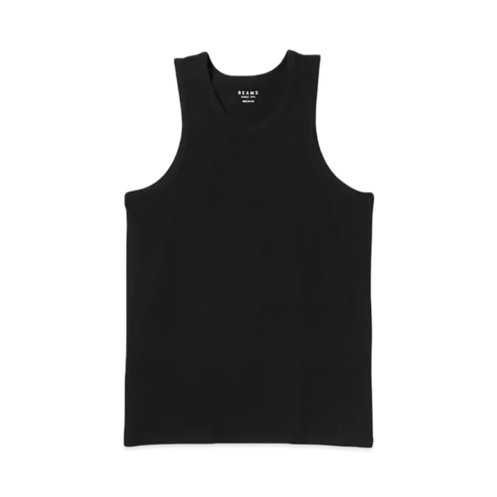 BEAMS Loose Tank Top "Black"