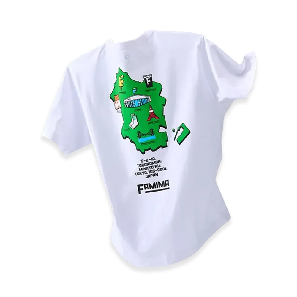 FamilyMart Convenience Wear x NIGO Outer T-Shirt Azabudai Map "White"
