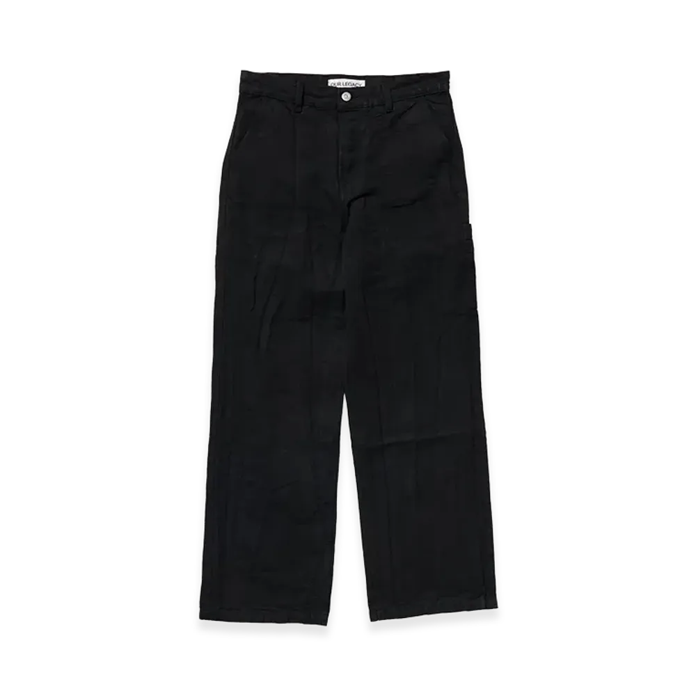 OUR LEGACY Work Shop x Stussy Work Trouser "Black Overdye Nettle Canvas"