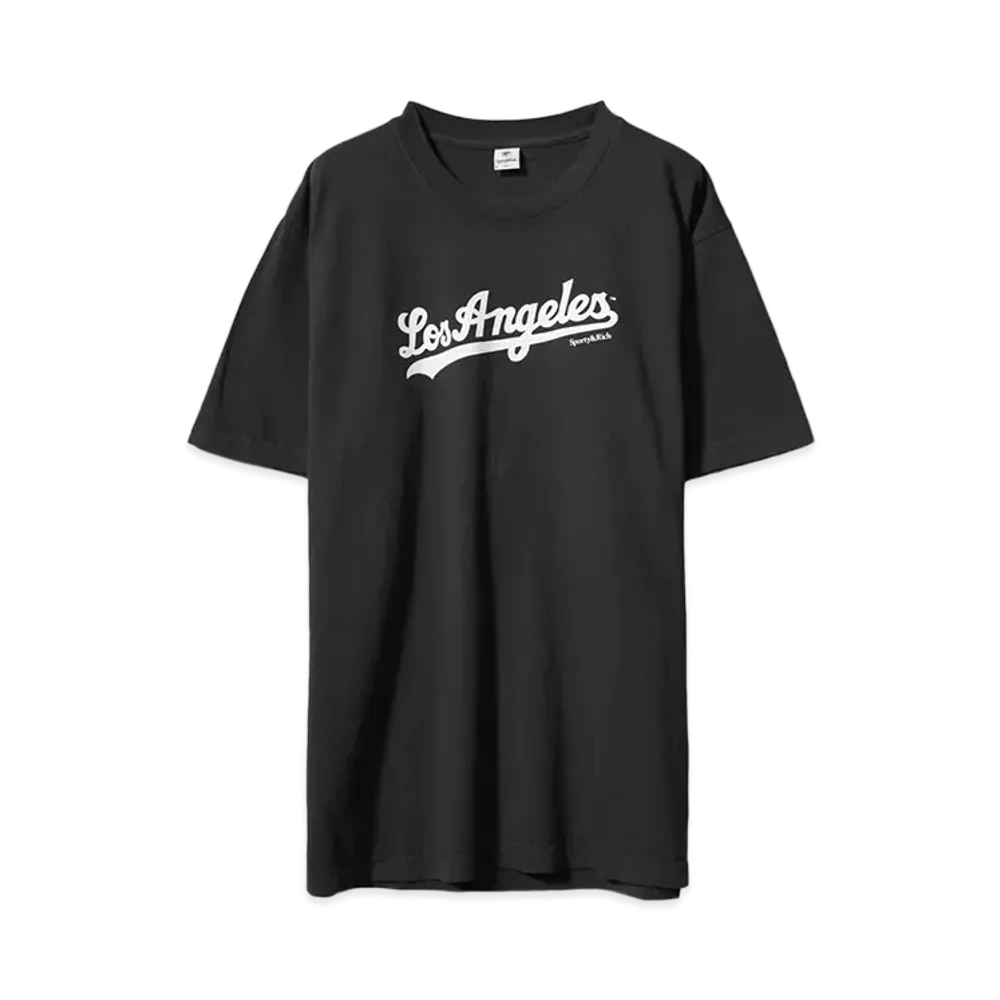 Sporty&Rich Dodgers T-Shirt "FADED BLACK"