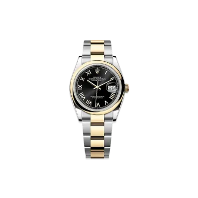 ROLEX Datejust 36 Oystersteel & Yellow Gold "Bright Black"