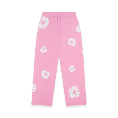DENIM TEARS Cotton Wreath Baggy Sweatpants "Pink"