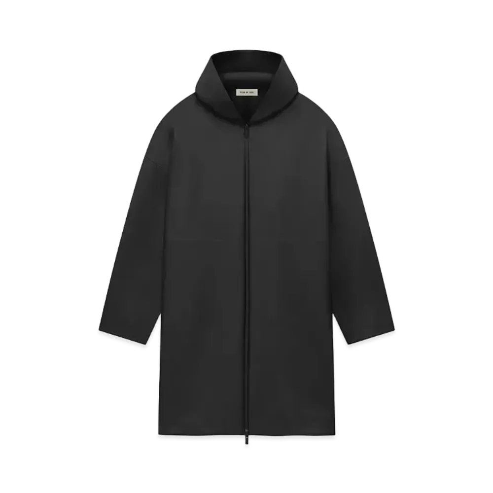 FEAR OF GOD ESSENTIALS Rubber Hooded Long Jacket "Black"