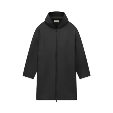 FEAR OF GOD ESSENTIALS Rubber Hooded Long Jacket "Black"