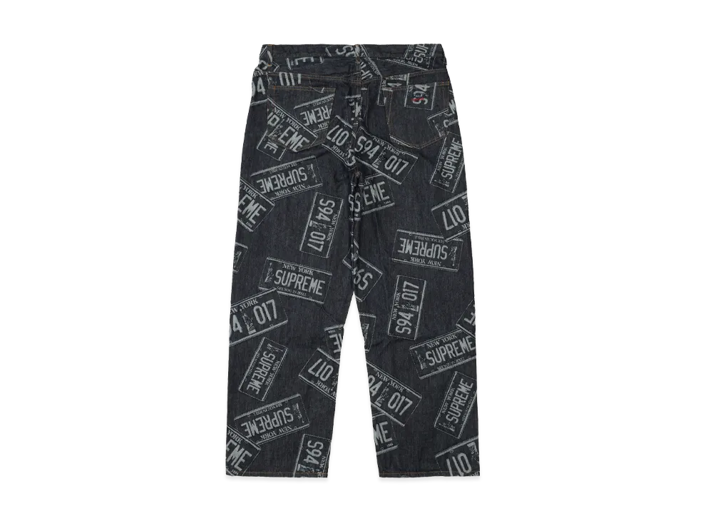 Supreme License Plate Baggy Jean 