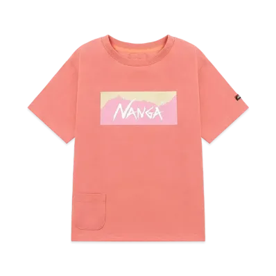 NANGA Eco Hybrid Box Logo Kids Tee "Pink"