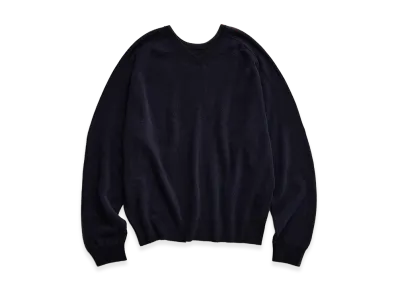 NICENESS Gibbons Vicuña Cashmere Double-Faced Sweater "Navy"