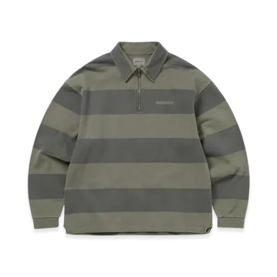 thisisneverthat Half Zip Polo Sweatshirt "Mud"