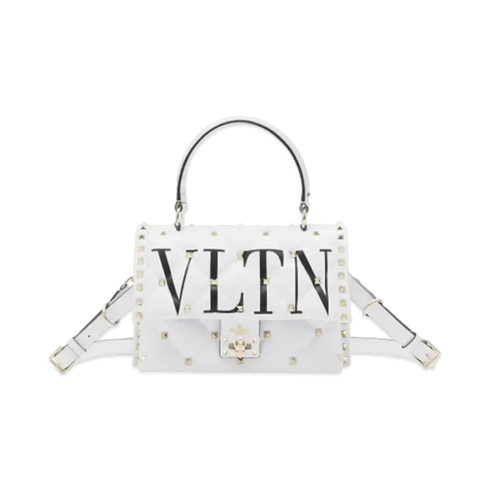 Valentino VLTN Candy Studs Single Handle Bag "White"