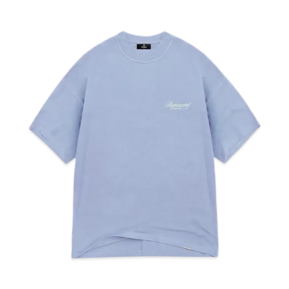 REPRESENT Owners Club Script T-Shirt "Dusty Blue"