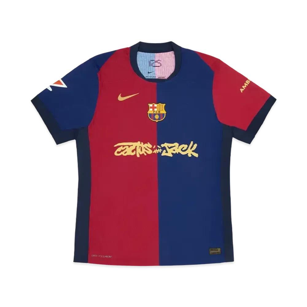 Travis Scott Cactus Jack x Nike x FC Barcelona 2024/25 Match Home Jersey "Red/Blue"