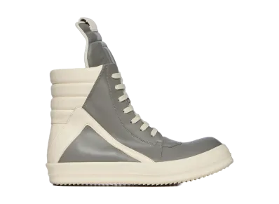 Rick Owens Women's SS26 Geobasket Full Grain Calf Leather "Euca/Milk"