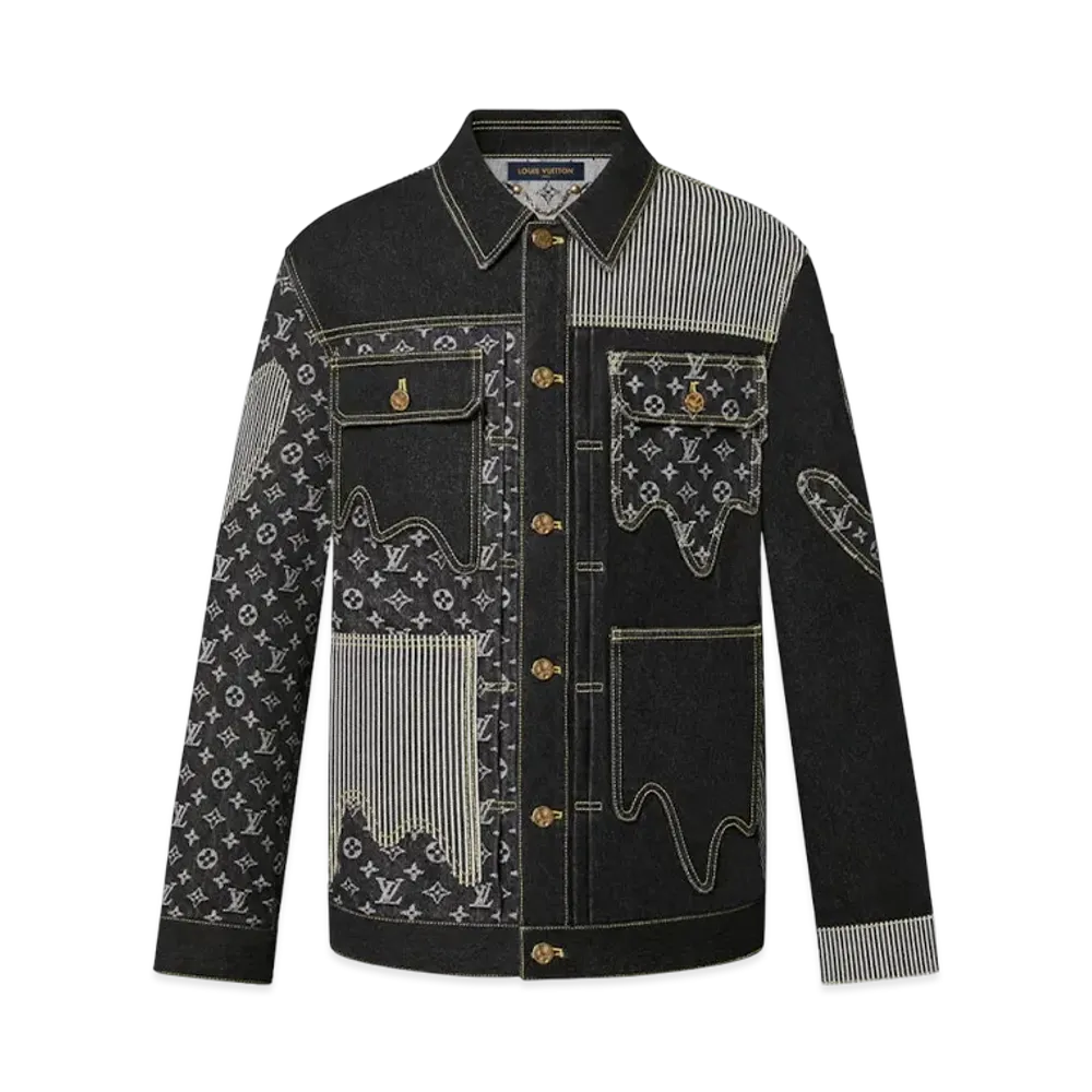 Louis Vuitton x NIGO MONOGARM CRAZY DENIM WORKWEAR JACKET "Black"