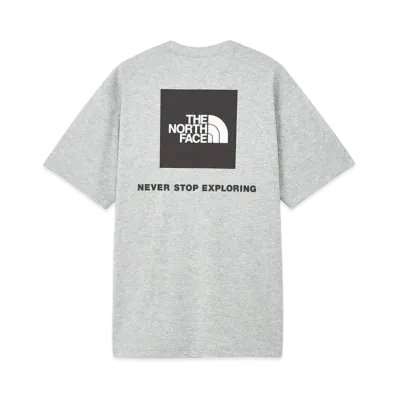 The North Face Short Sleeve Back Square Logo Tee (Men's) "Mix Grey"