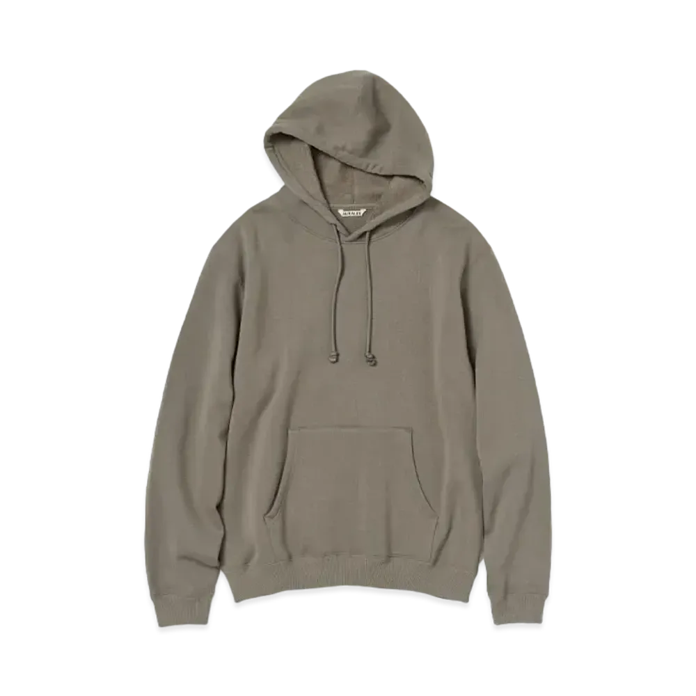 AURALEE Smooth Soft Sweat P/O Parka "Olive Brown"